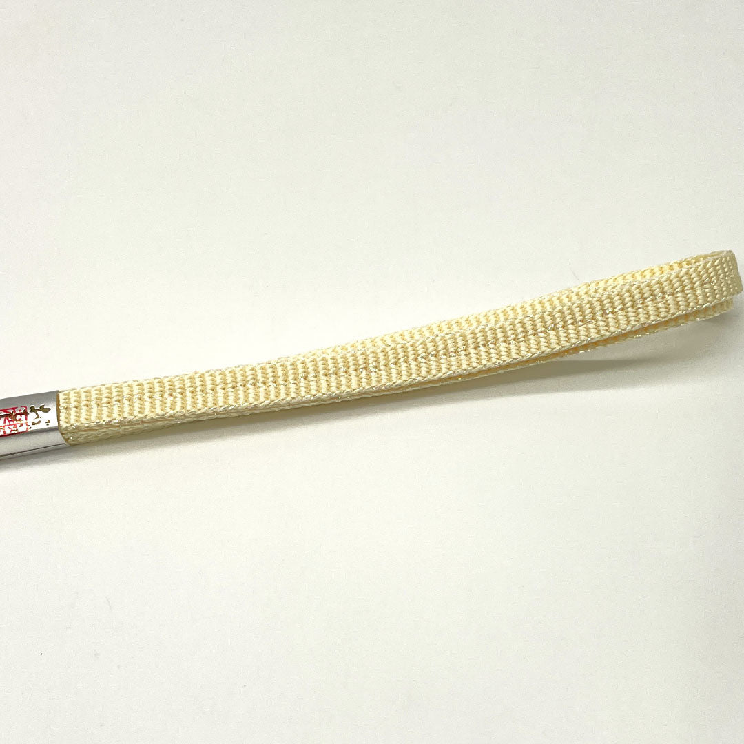 （新古品） 帯締め・帯揚げセット 正絹 NEWランク 薄卵色（うすたまごいろ） 練色（ねりいろ） 絞り 菱 長さ約152cm 幅約1.3cm セミフォーマル クリーム系 1141000491315