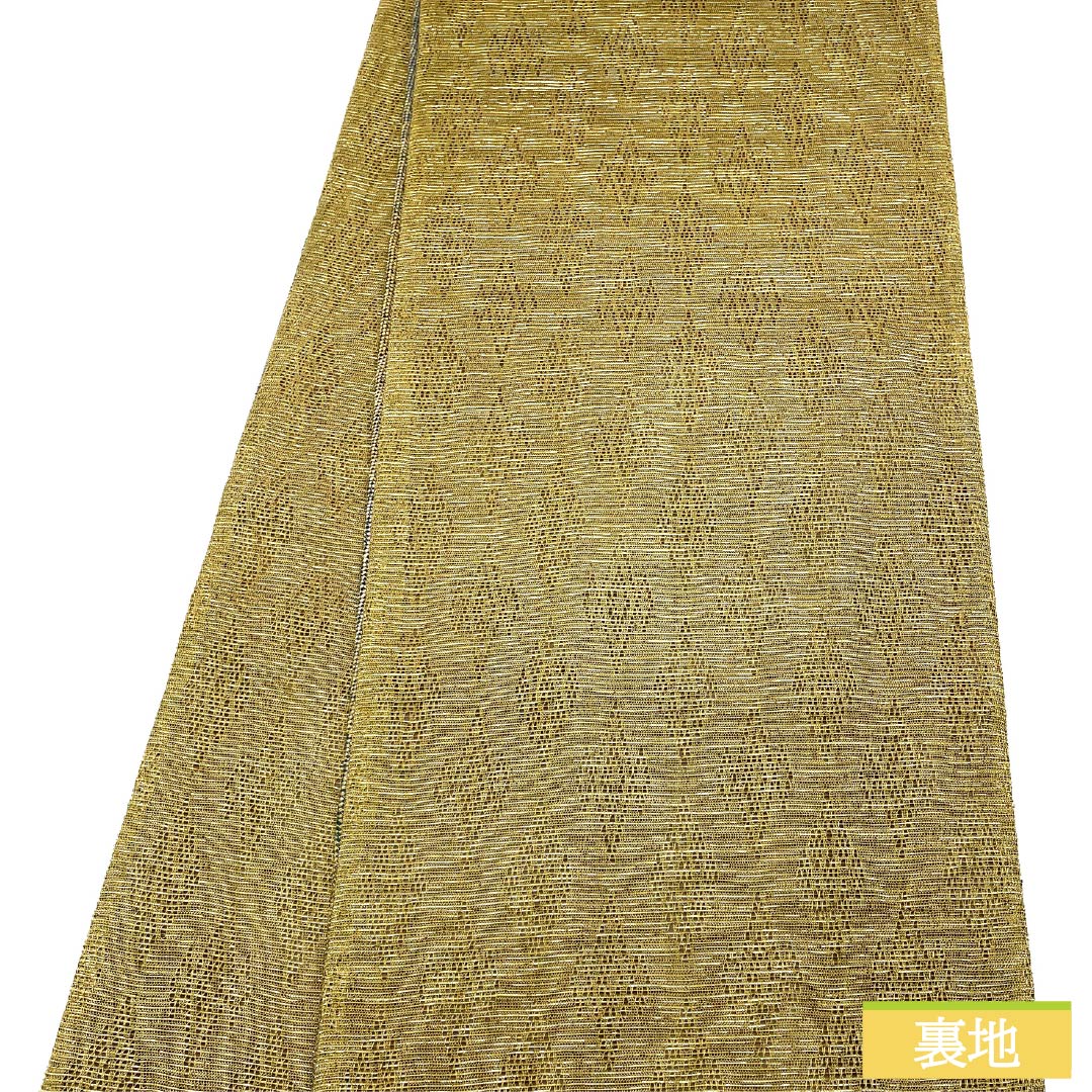 Fukuro Obi, pure silk, made by Hinaya, Nishijin weave, diamond pattern, reversible, obi length 454cm, S rank, full length, semi-formal, gradation style, 1123012622499