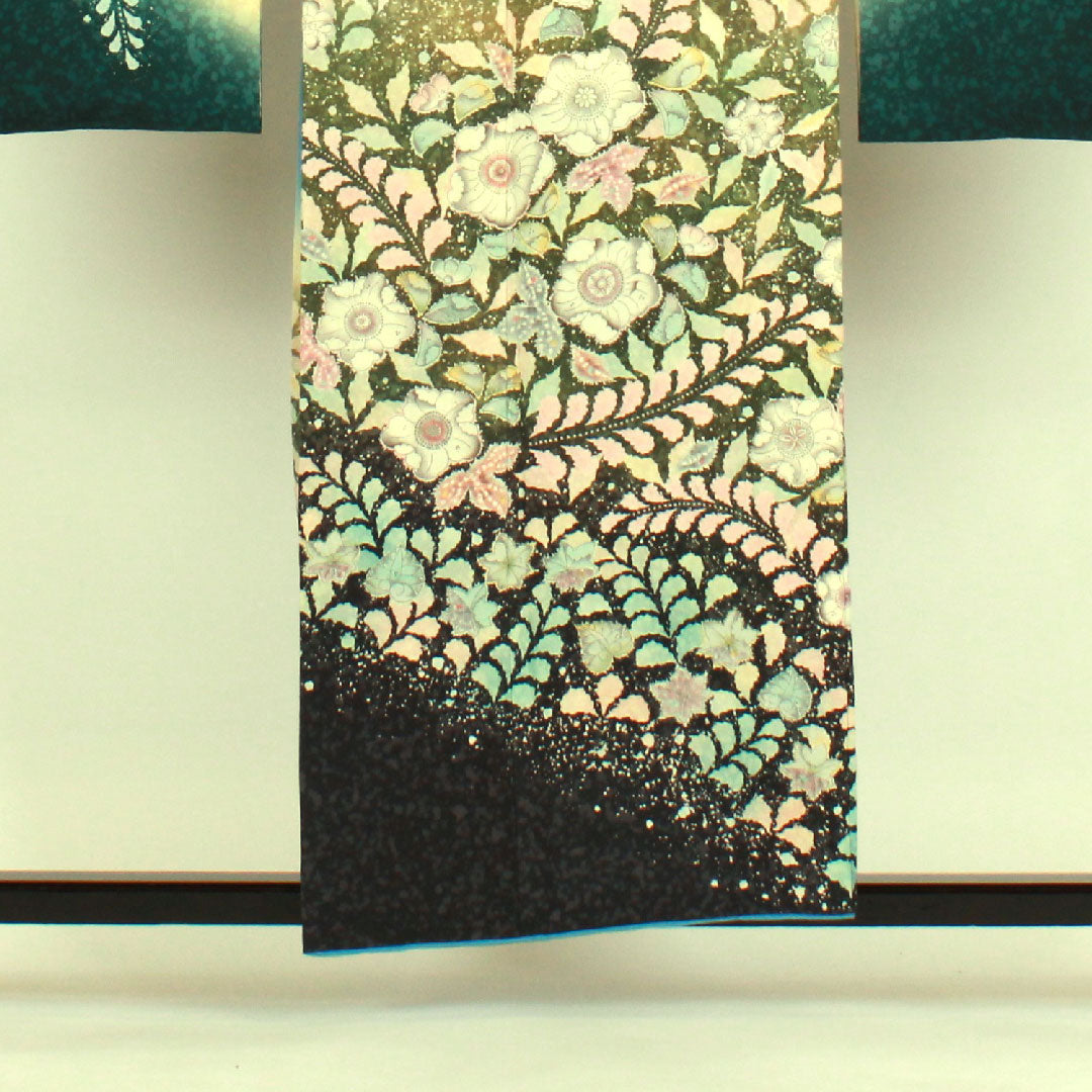 振袖 身丈156cm 裄丈63cm 袷  辻ヶ花 桐屋翠山工房謹製  正絹 Sランク 青系 1113000442317