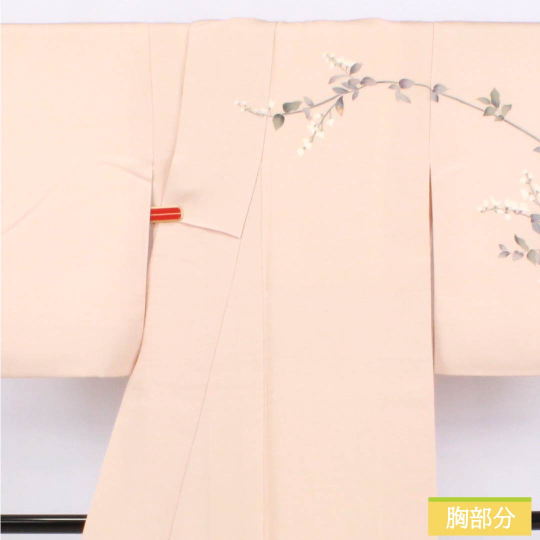 Visiting Kimono, Pure Silk, Grade A, Lined, Length 150.5cm, Sleeve Length 61cm, Otomeiro (Girl's Color), Kaga Yuzen, Floral, Pink, Product Number: 1112006203113