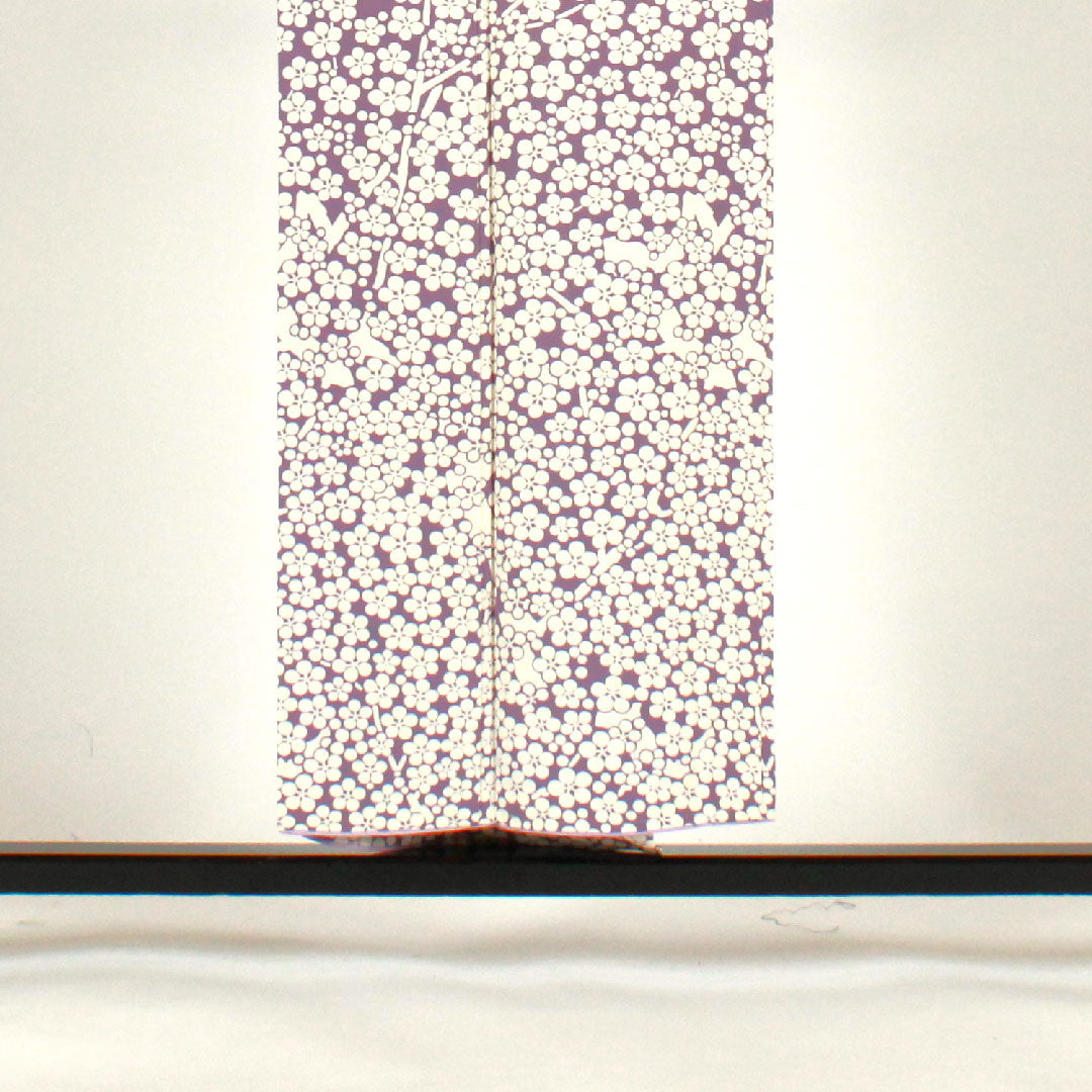 小紋 身丈154cm 裄丈62cm 袷  梅  正絹 Sランク 紫系 1115001492220