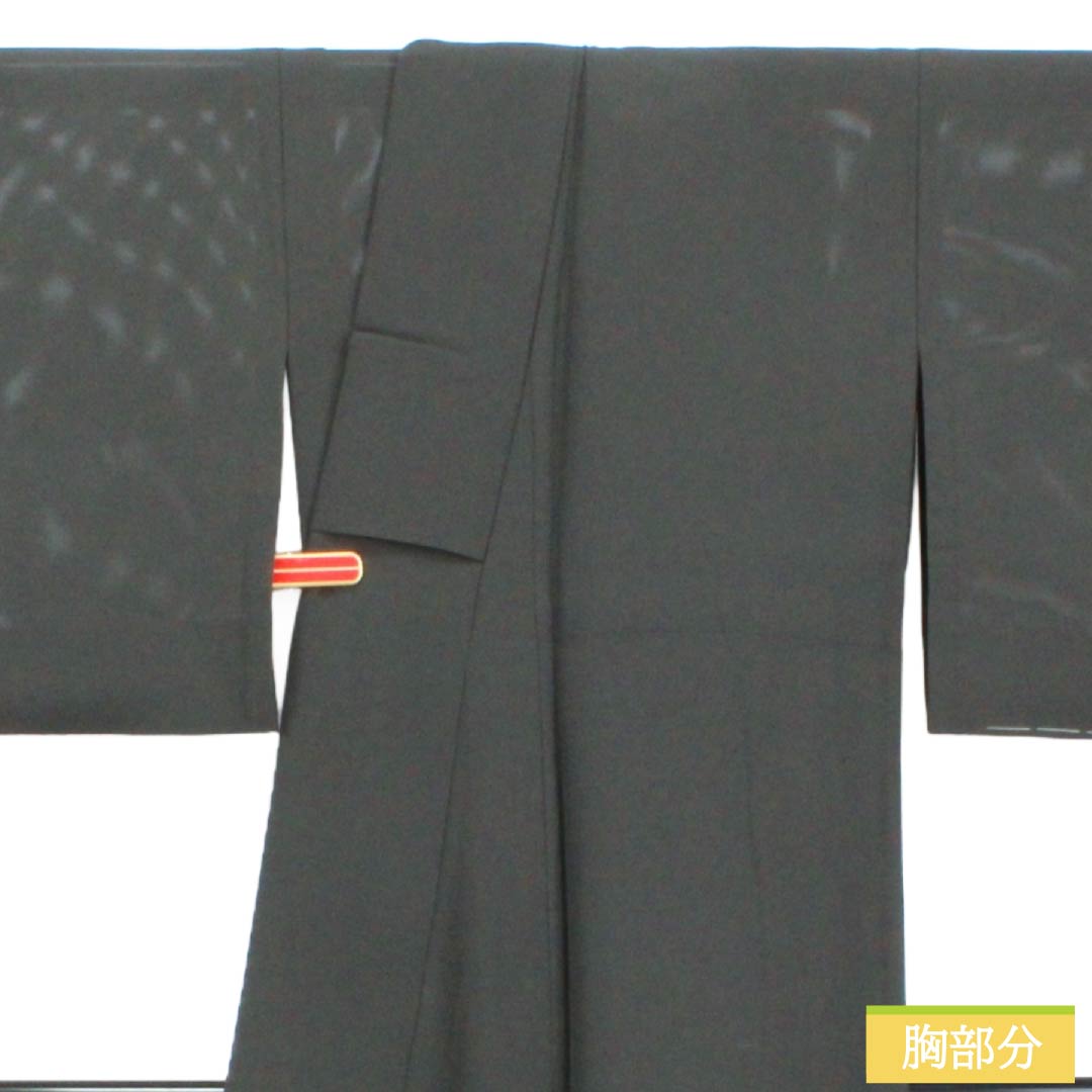 夏物 正絹 付下げ Sランク 身丈162cm 裄丈66cm 具墨色（ぐずみいろ） 型染 蘇州刺繡 抽象模様 絽 グレー系 1132005092422