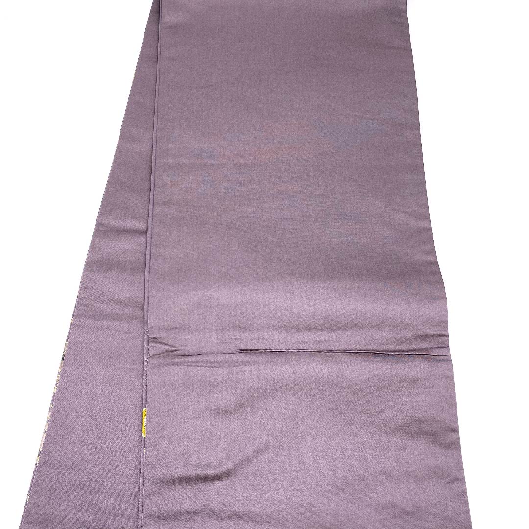 Fukuro Obi (light purple obi) for long-sleeved kimono, Shirayaen Oba, bird and flower, obi length 427cm, pure silk, S rank, six-pass, formal, purple, 1123009482320