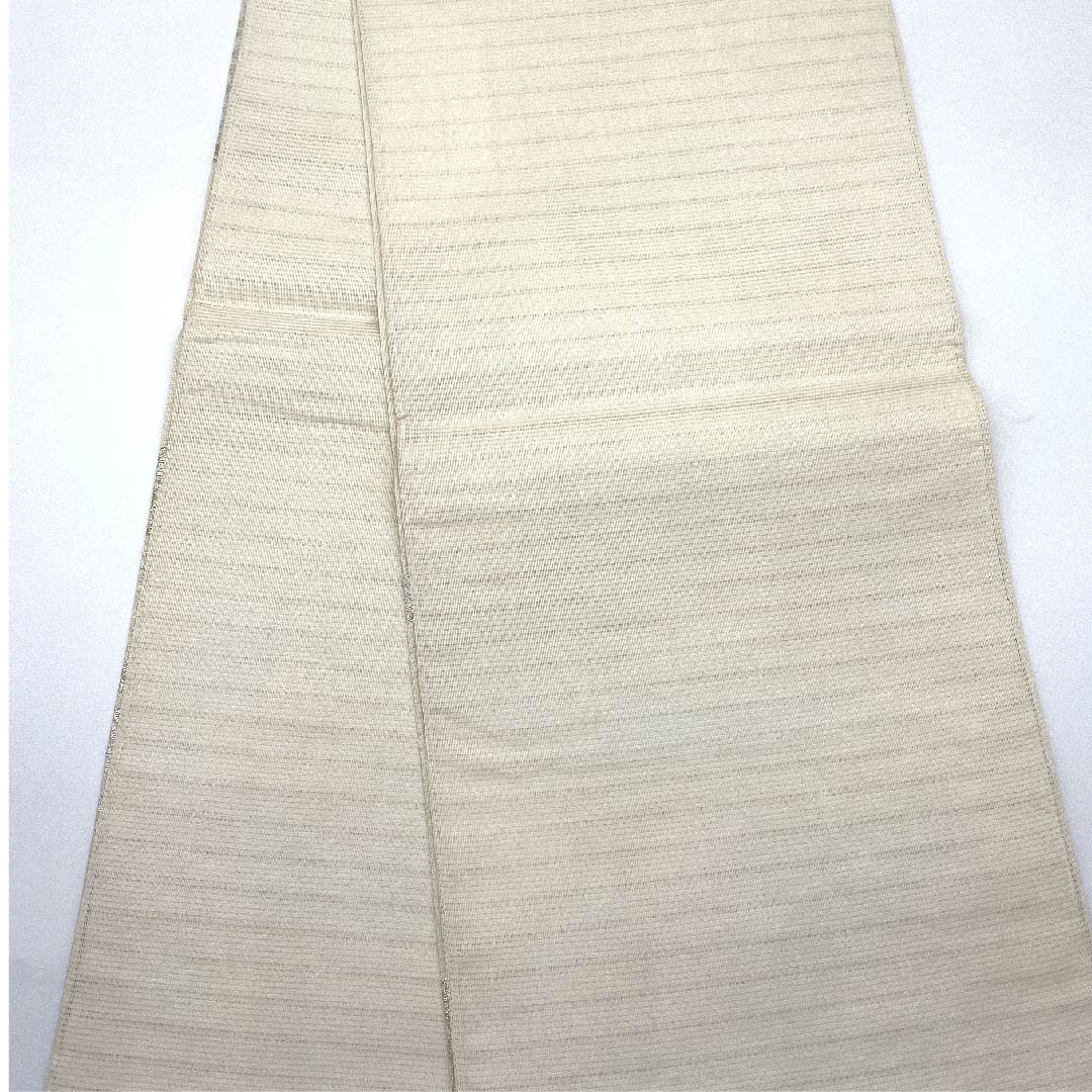 袋帯 生成り色（きなりいろ） 夏帯 華文 亀甲 唐草 帯丈430cm 正絹 Sランク 六通 フォーマル クリーム系 1123007362315