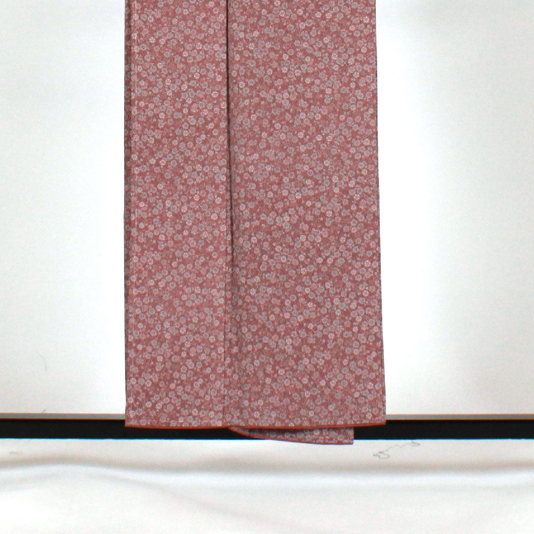 小紋 身丈156cm 裄丈63cm 袷  小花文様  正絹 Sランク 紫系 1115001462320