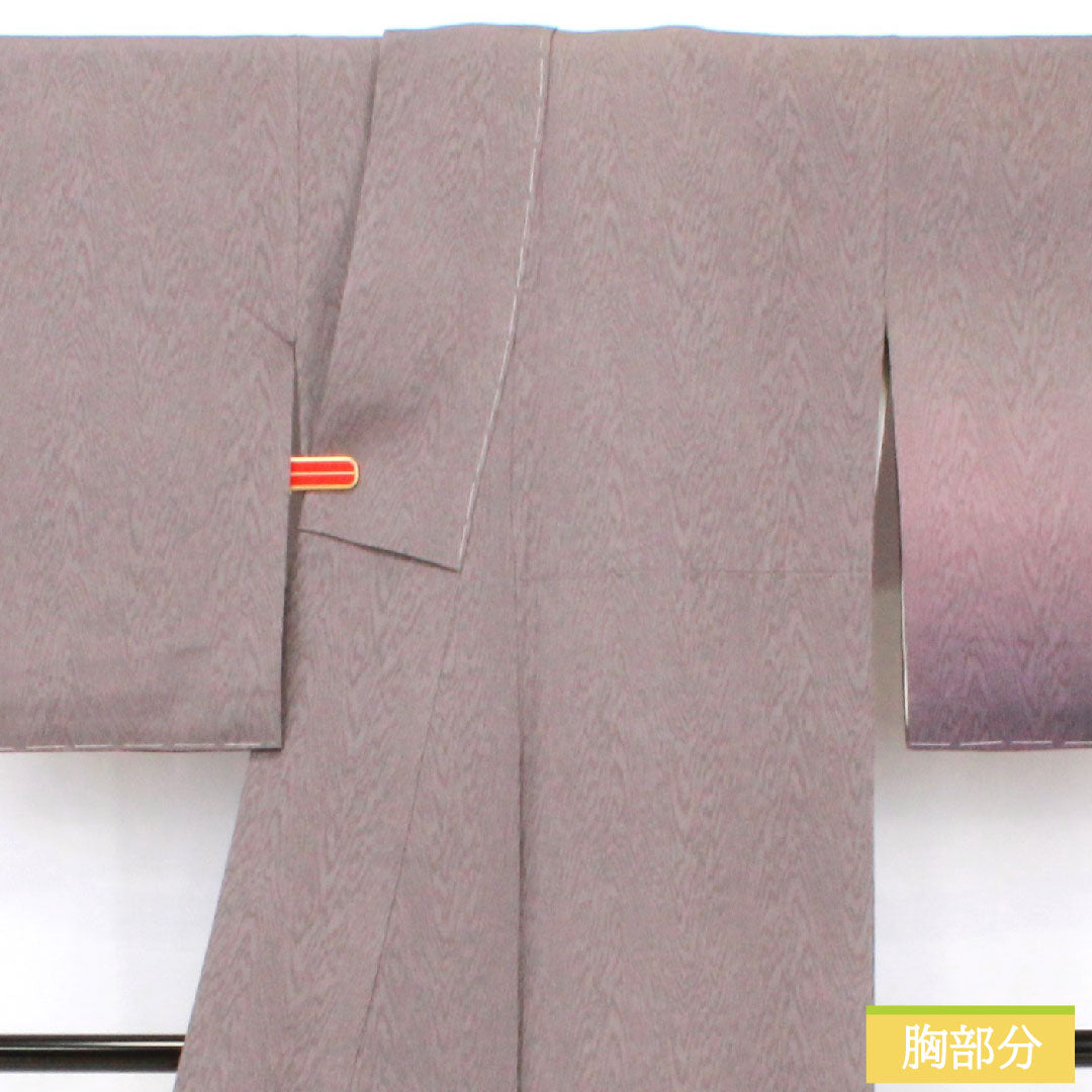 色無地 正絹 身丈157.5cm 裄丈64cm 鳩羽鼠色（はどばねずいろ） しつけ糸付き 未使用品  袷 Sランク グレー系 1114002042322