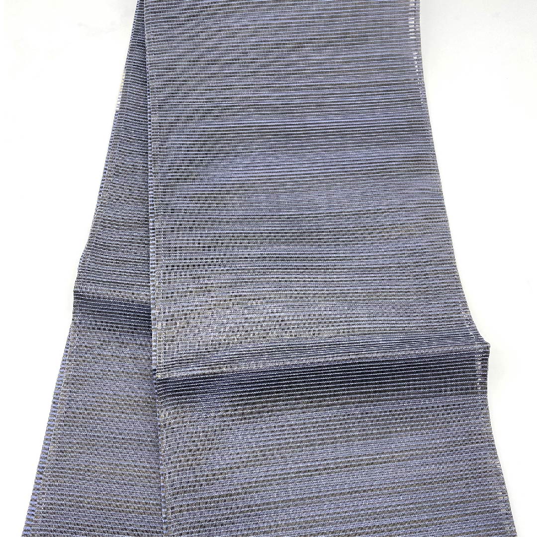 （新品未使用品）袋帯 夏帯 二藍色（ふたあいいろ） 幾何学模様 夏物 帯丈446cm 正絹 NEWランク ポイント柄 セミフォーマル 青系 1123008501317