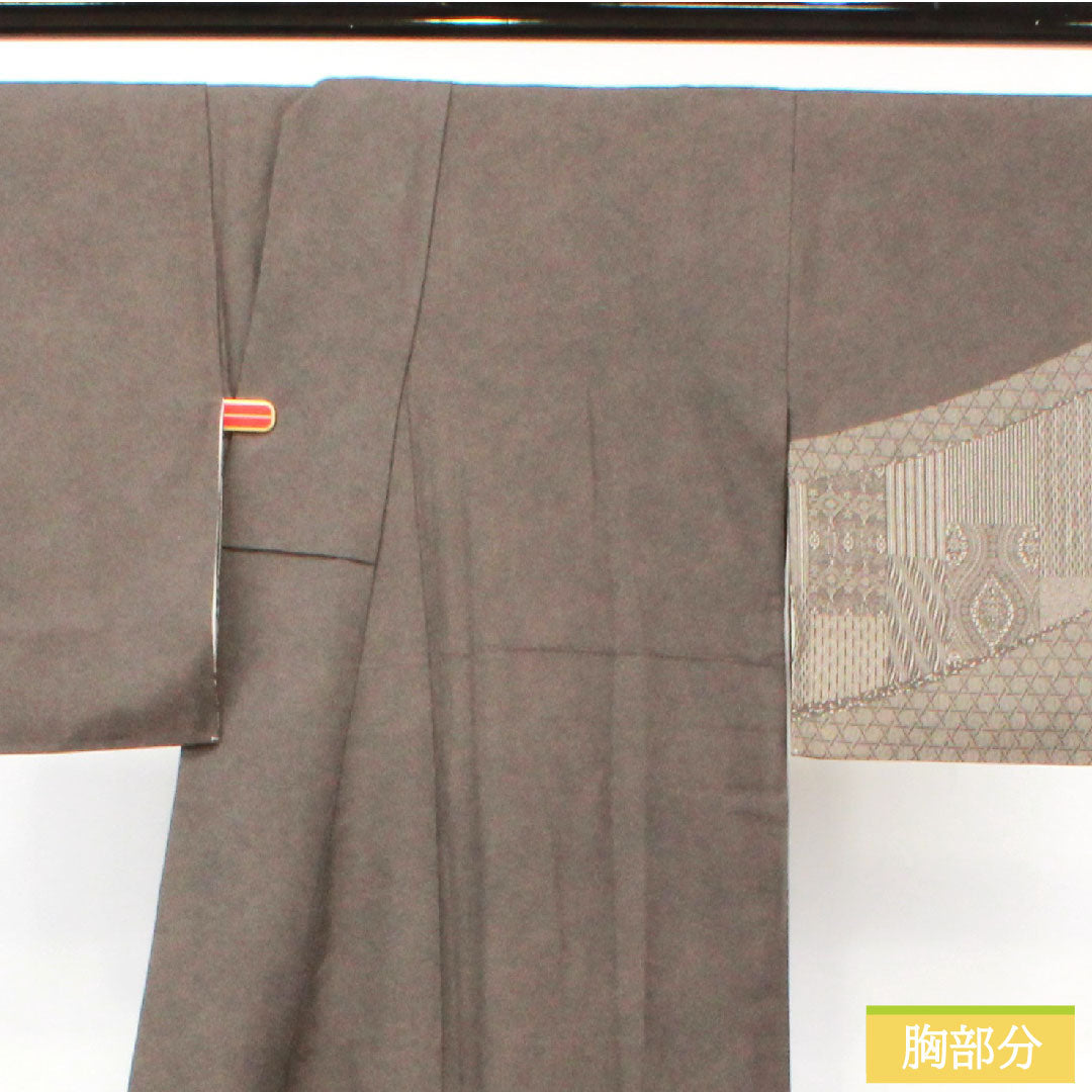 Homongi, pure silk, lined, length 156.5cm, sleeve length 64cm, Edo Komon, shark pattern, S rank, black, 1112004022310