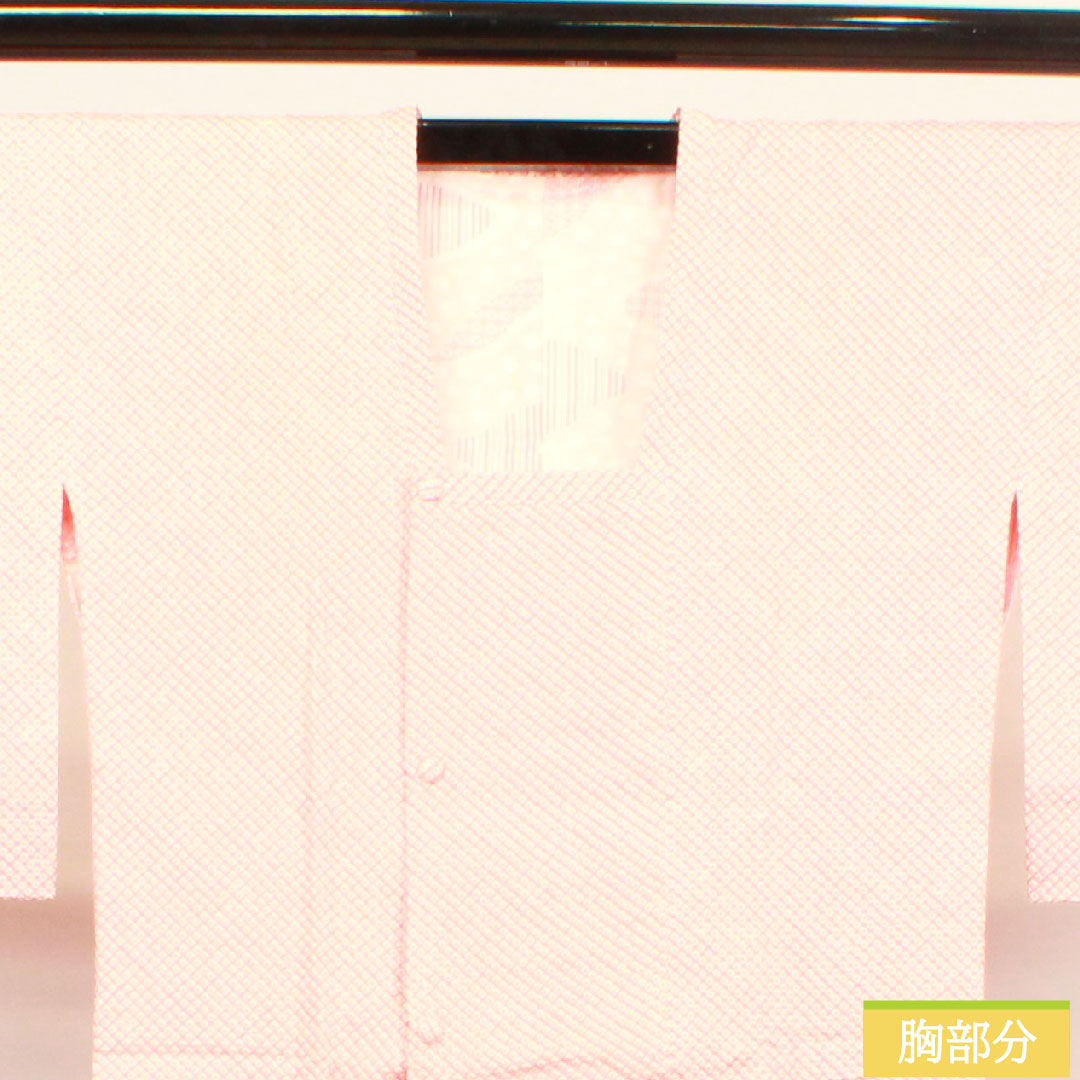 Michiyuki coat, pure silk, length 80.5cm, sleeve length 63cm, light pink plum color, all-dyed, pique dyed, S rank, lined, pink, 1117000732913