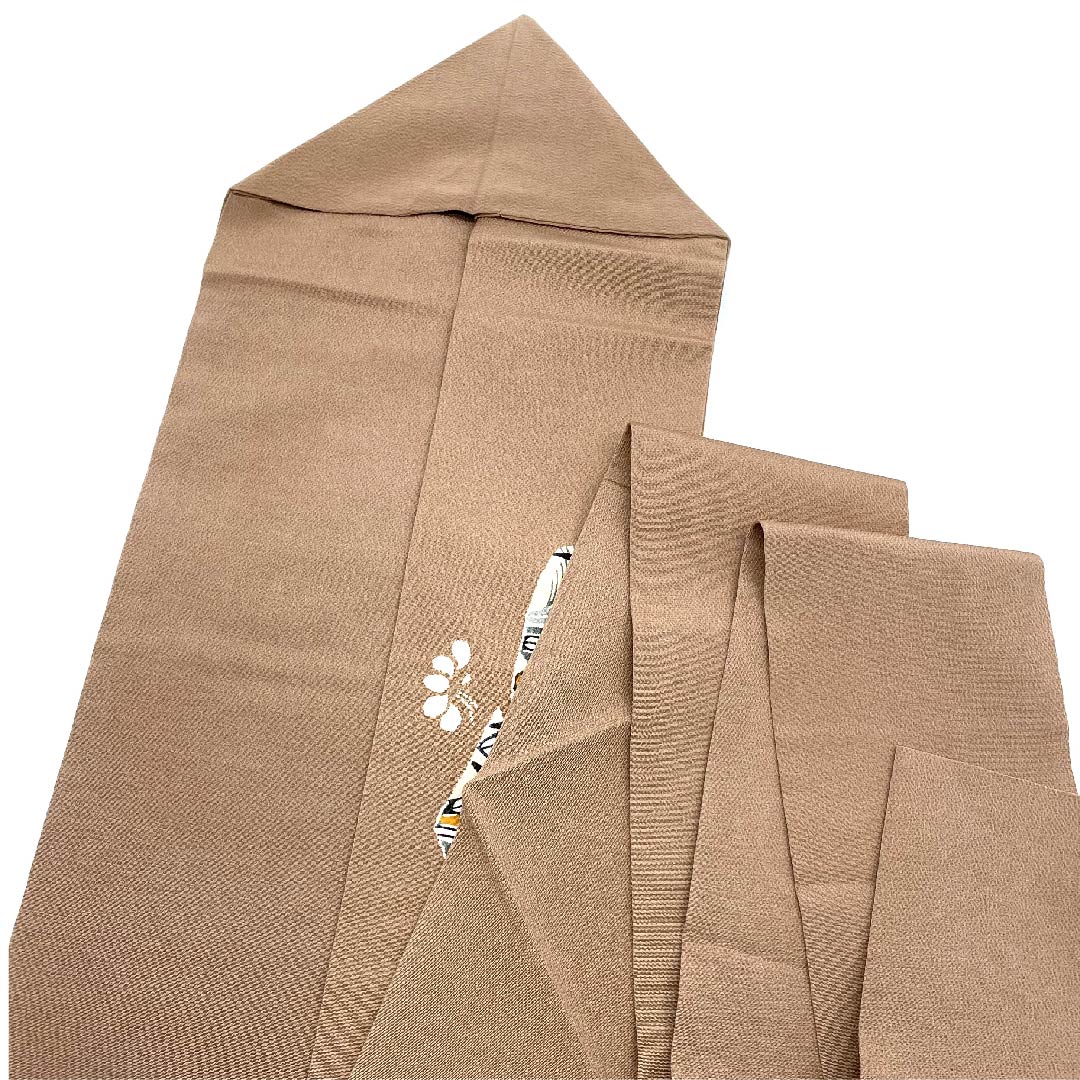 Nagoya obi, fawn color, Kyo-Bingata, Kuriyama Kobo, Tsujigahana pattern, obi length 376.5cm, pure silk, S rank, point pattern, casual, brown, 1124005192314, Nagoya style