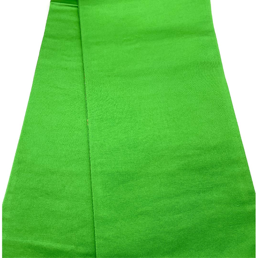 Fukuro Obi (light blue obi) Kanze Ryusui (water flowing stream), bellflower, chrysanthemum, pine, obi length 432cm, pure silk, S rank, six-pass, formal, green, 1123007012319