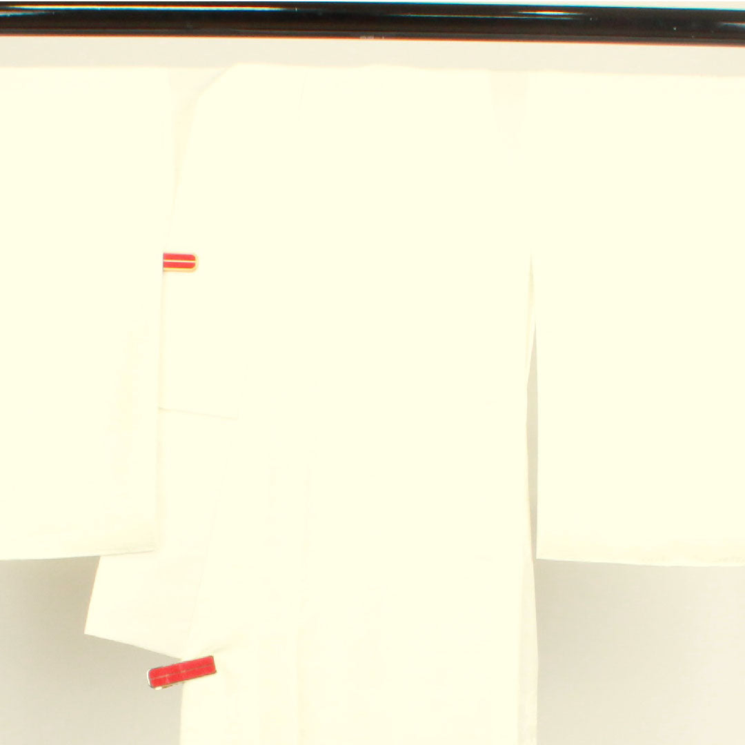 Long undergarment, pure silk, length 138cm, sleeve length 65cm, lined, formal, auspicious pattern, S rank, white, 1129000452511
