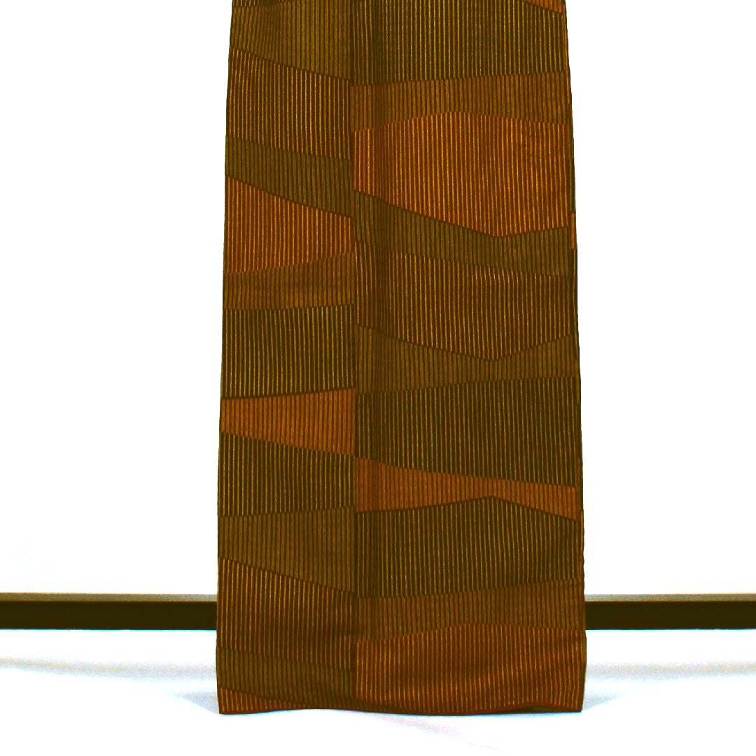 Small pattern, Length 168.5cm, Sleeve length 67cm, Lined, Striped pattern, Washable kimono, Polyester, S rank, Brown, 1115000972414