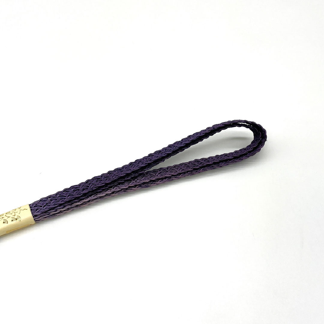 （新古品） 帯締め・帯揚げセット 正絹 Bランク 茄子納戸色（なすなんどいろ） 薄藤色（うすふじいろ） 夏用 トンボ 長さ約164cm 幅約1.4cm カジュアル 紫系 1141000594320