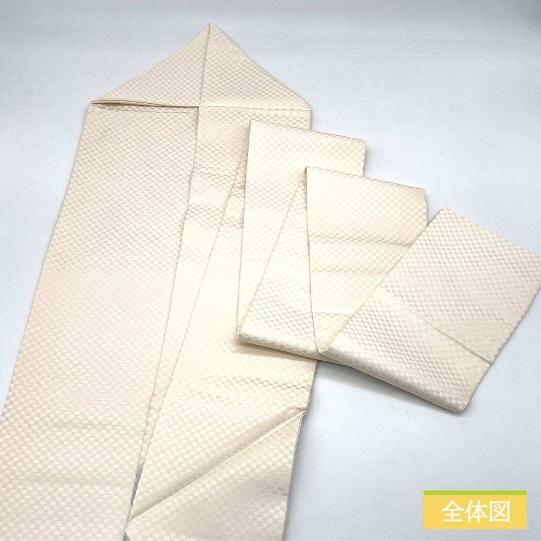 Nagoya obi, dyed obi, camellia, artist's work, obi length 396cm, pure silk, S rank, point pattern, casual, white, 1124006712411, Nagoya tailoring