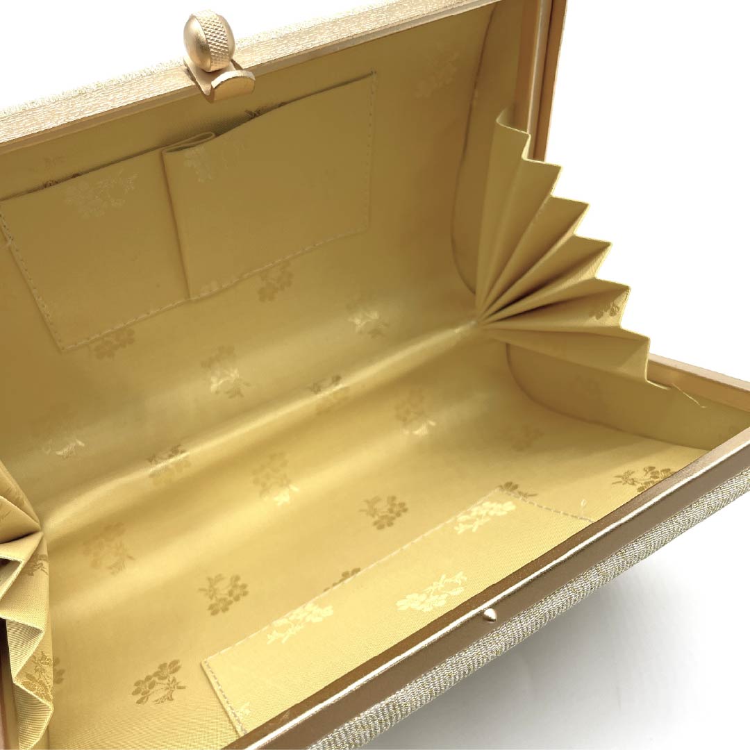 Formal Japanese style bag, gold color (kin-iro), for Tomesode, plain, gold, NEW rank, 113900042121