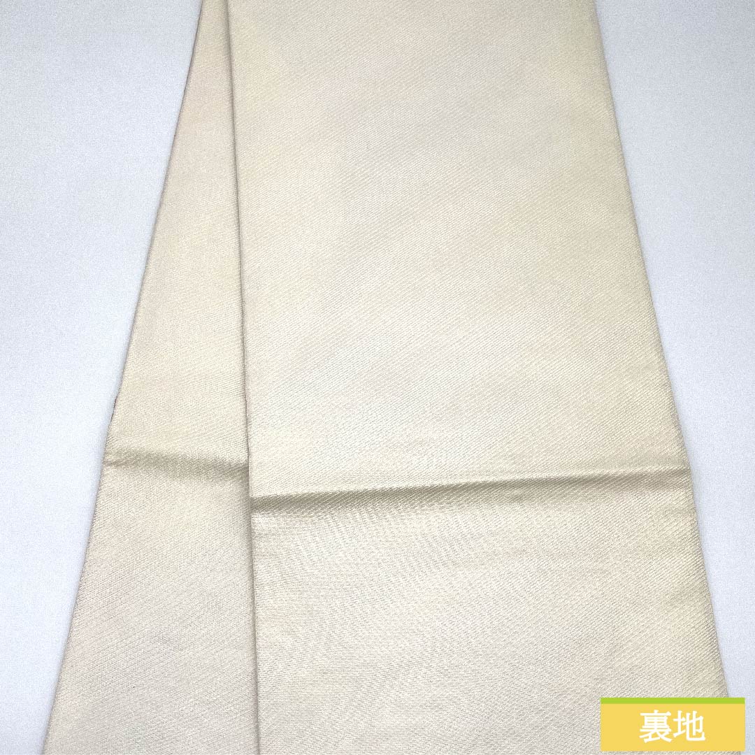 Silver-colored fukuro obi with butterfly pattern, obi length 428cm, pure silk, S rank, six-way, formal, silver-colored, 1123009962322