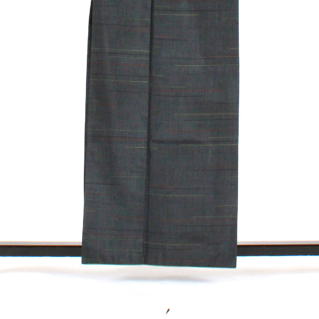 Oshima Tsumugi, Length 160cm, Geometric pattern, Pure silk, A rank, Lined, Navy blue, 1116001383418