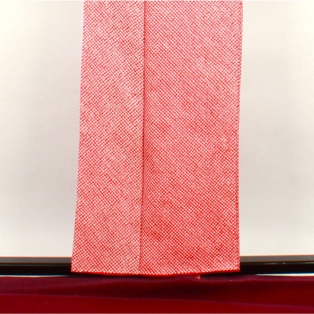 小紋 身丈155cm 裄丈61.5cm 袷  茜色 総絞り しつけ糸あり  正絹 Sランク 赤系 1115002232312