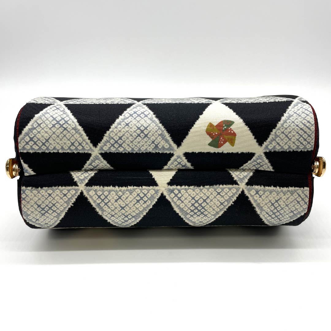 Japanese style bag, casual, black, scales, daruma, windmill, black, new rank, 113900034110