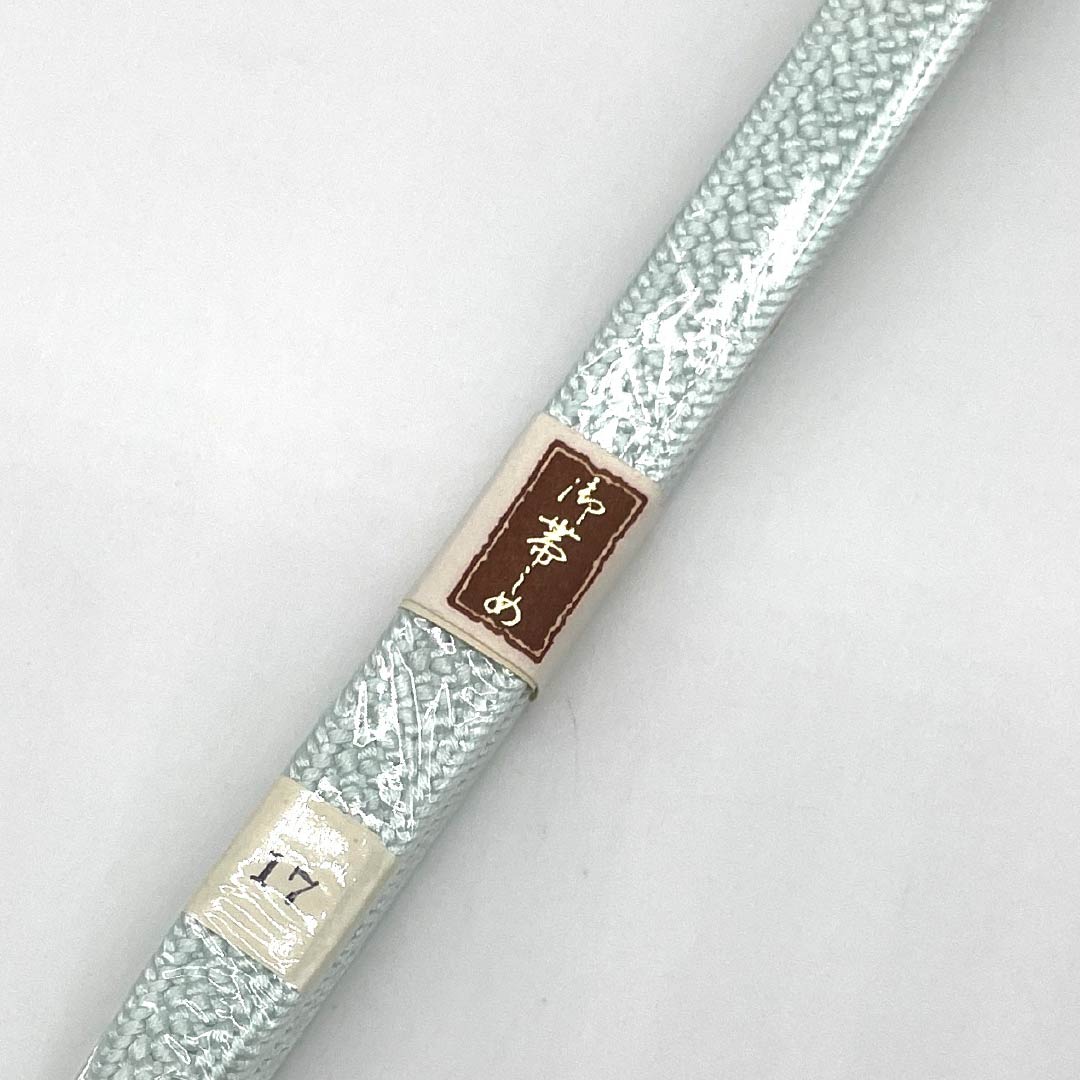 (Like new) Pure silk obijime and obiage set, grade A, blue-and-white porcelain color, tie-dyed pattern, flowing water design, approximately 156cm long, 1.6cm wide, semi-formal, light blue, product number 1141000013324