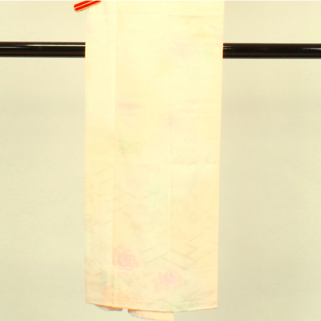 長襦袢 正絹 身丈134cm 裄丈65cm 袷  花模様 ぼかし染  Sランク ピンク系 1129000352413