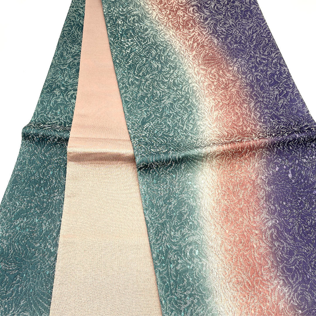 Fukuro Obi Vertical Blur Abstract Pattern Phoenix Obi Length 446cm Pure Silk S Rank Full Length Casual Gradient 1123004672399