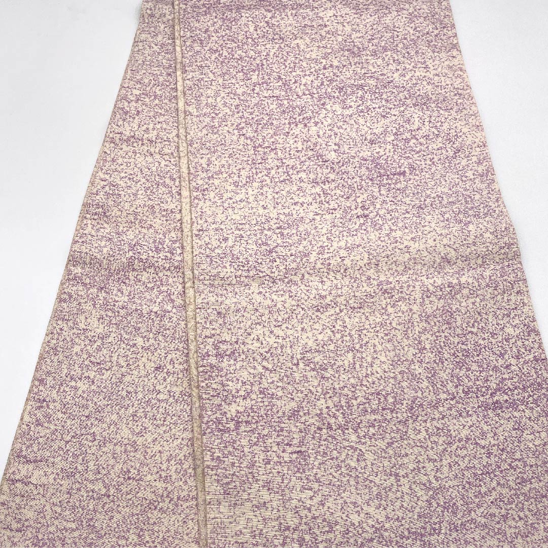 Fukuro Obi (light cherry blossom color) Landscape painting Dyed obi Length 440.5cm Pure silk B rank Six-pass Casual Pink 1123005554313