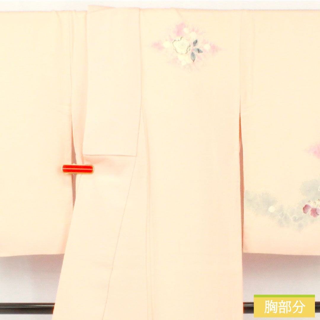 訪問着 正絹 袷 身丈158cm 裄丈67cm 乙女色（おとめいろ） 京友禅 辻ヶ花 Sランク ピンク系 1112005192313