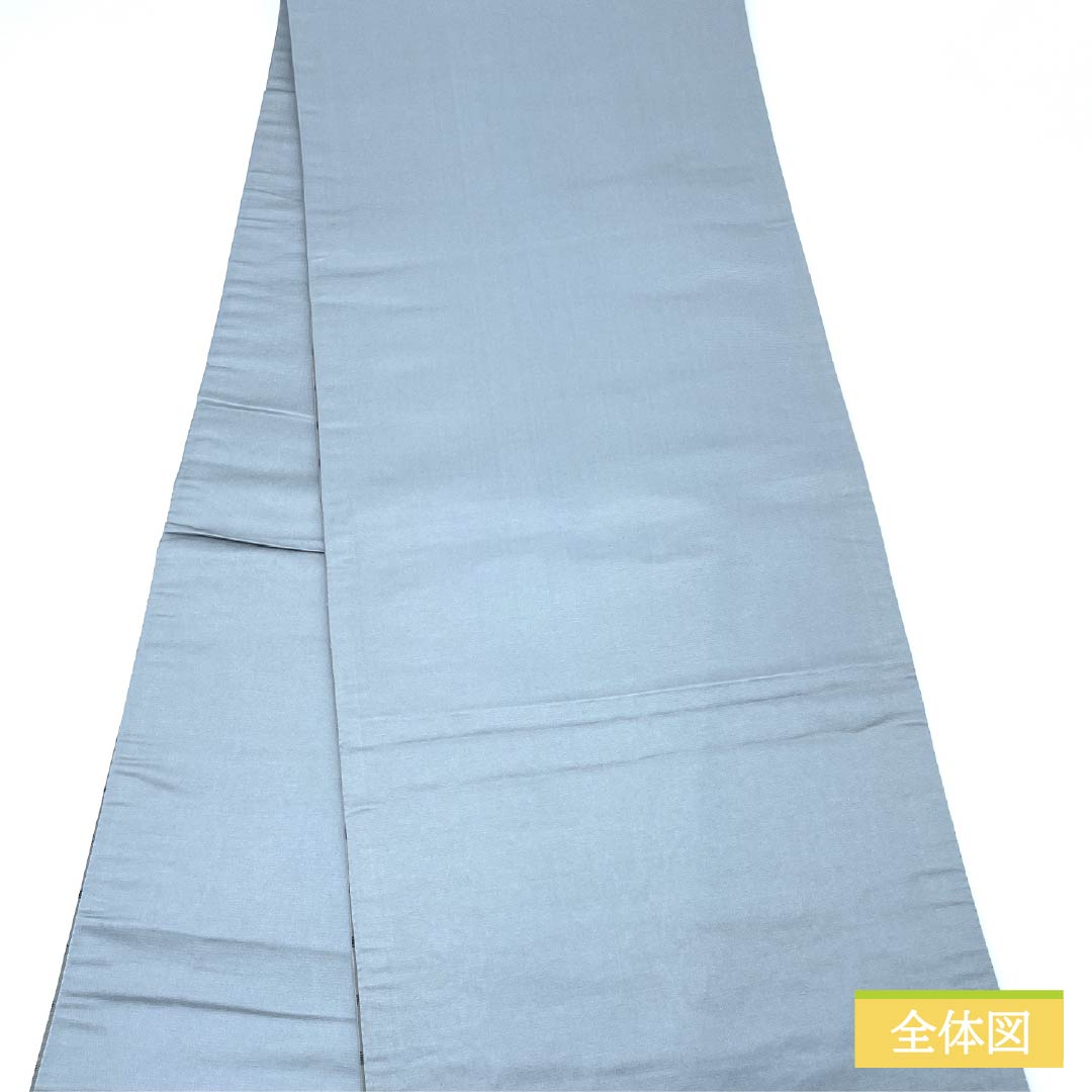 Nagoya obi, tin color, ethnic style, Kyoto bag obi, obi length 360cm, pure silk, S rank, six-way, casual, gray, 1124006612322, open style