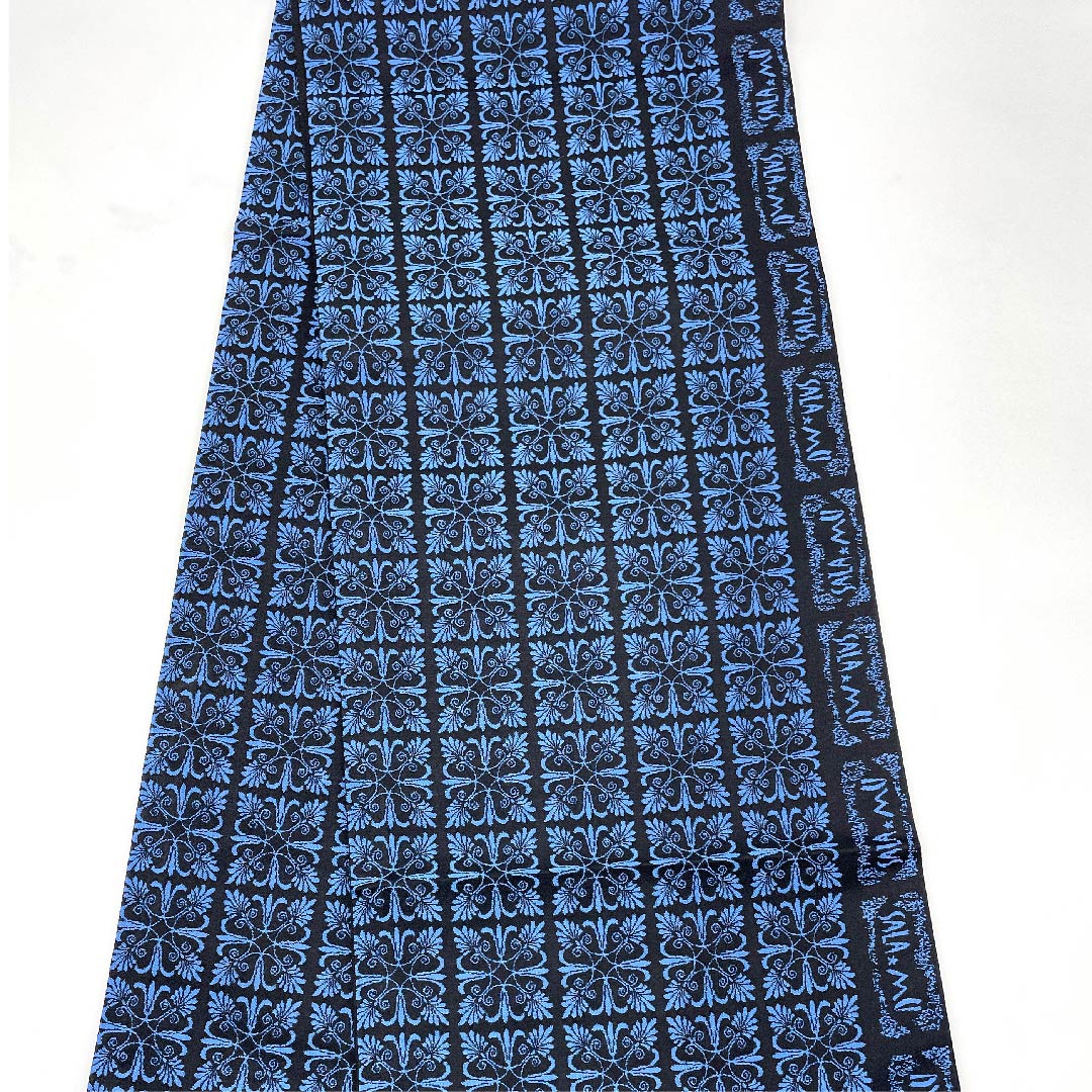 Fukuro Obi Black Full Moon Castle SALAMU Obi Length 446cm Pure Silk S Rank Point Pattern Casual Black 1123007902310