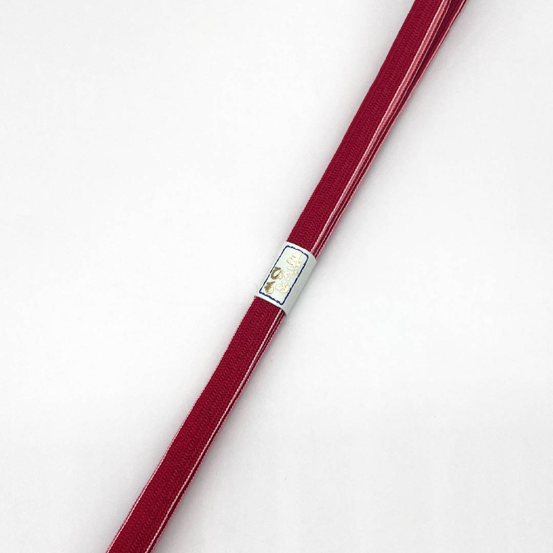 (Like new) S-Rank Silk Obijime and Obiage Set, Sapphire and Crimson with Glitter, Approximately 156cm Long, 1.3cm Wide, Semi-Formal, Red, Item Number: 1141000152312