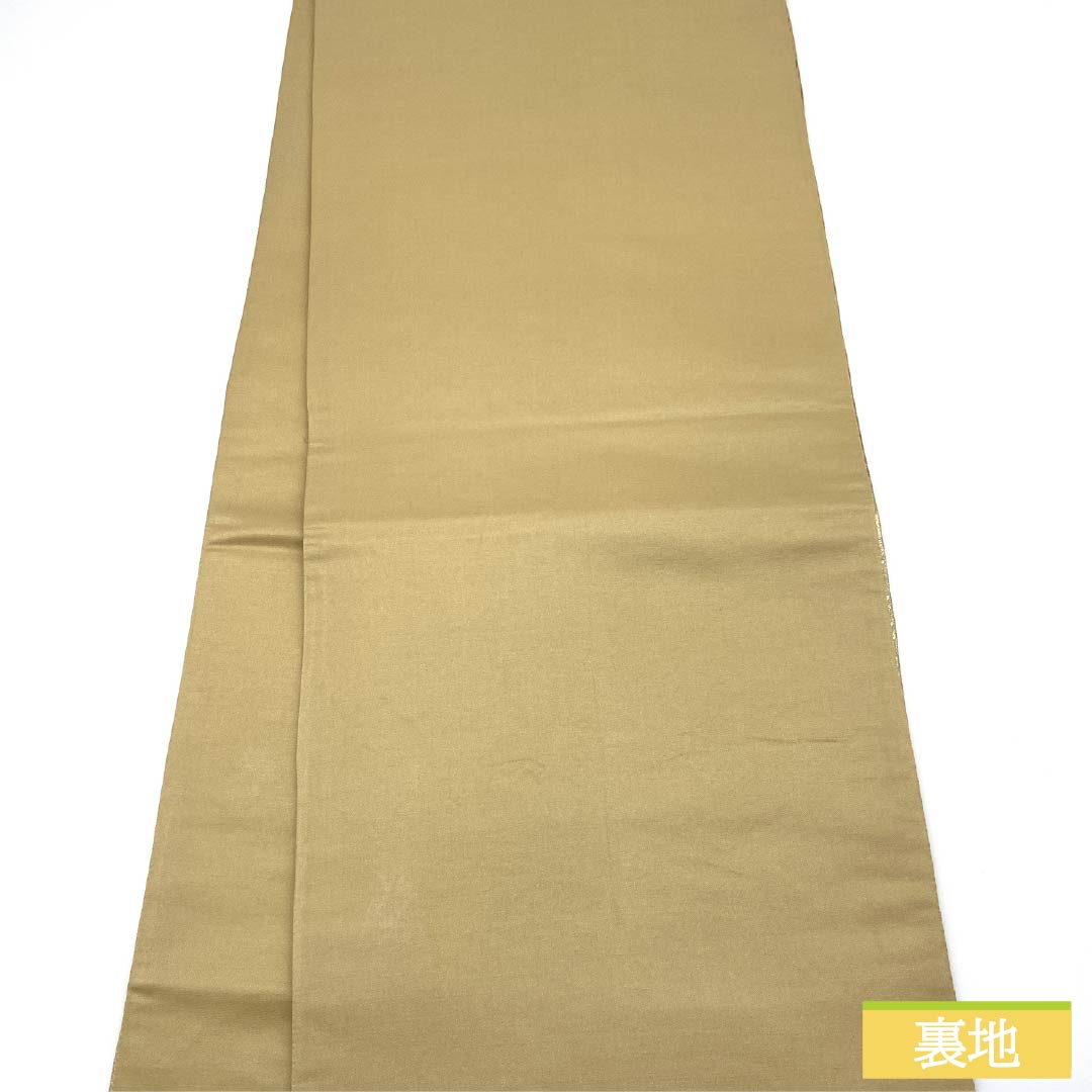 Fukuro Obi, Pure Silk, Four Seasons Flowers, For Tomesode, Length 428cm, S Rank, Six-way, Formal, Gold, 1123014032321