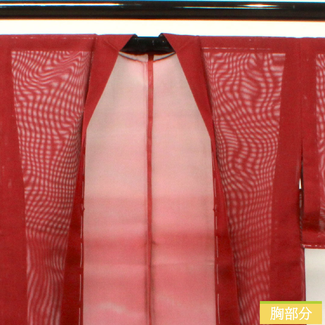 羽織 正絹 身丈76.5cm 裄丈60.5cm 臙脂色（えんじいろ） 夏物 しつけ糸付き 未使用品 Sランク 紗 赤系 1117001002912