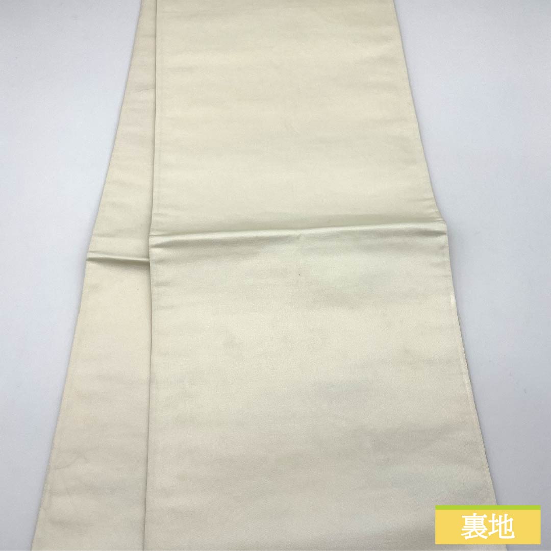 Formal, pure silk obi for formal kimono (tomesode) with a tortoiseshell pattern, pine and maple leaves, length 426cm, A-rank, six-fold, gradient finish, product number 1123014563399