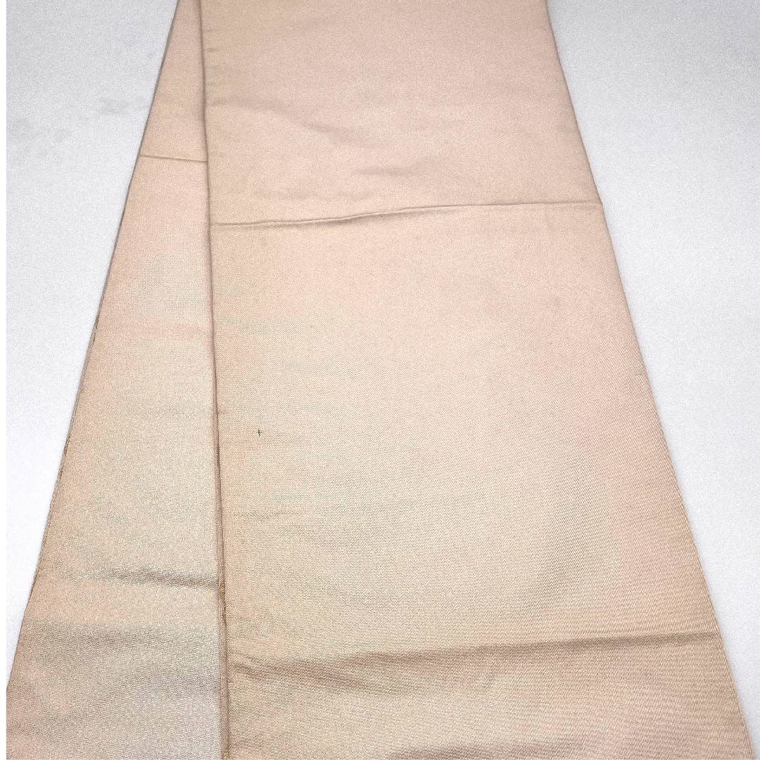 袋帯 翁茶色（おきなちゃいろ） 松 唐草 おび弘 帯丈426cm 正絹 Cランク 六通 フォーマル ピンク系 1123008975313