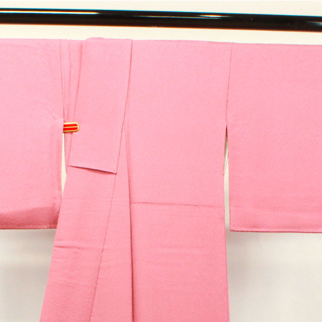 Plain color, pure silk, medium crimson color, circle with quince, length 159cm, sleeve length 65.5cm, lined, S rank, pink 1114000972313