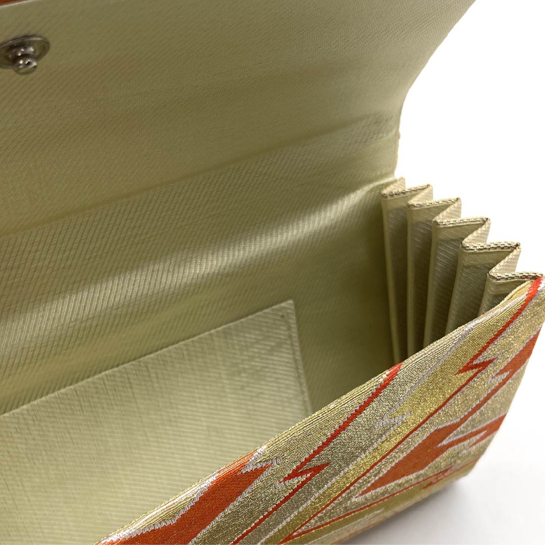 Formal Japanese Style Bag, S-Rank, Saga Nishiki, Matsukawabishi Pattern, Gold, 113900076221