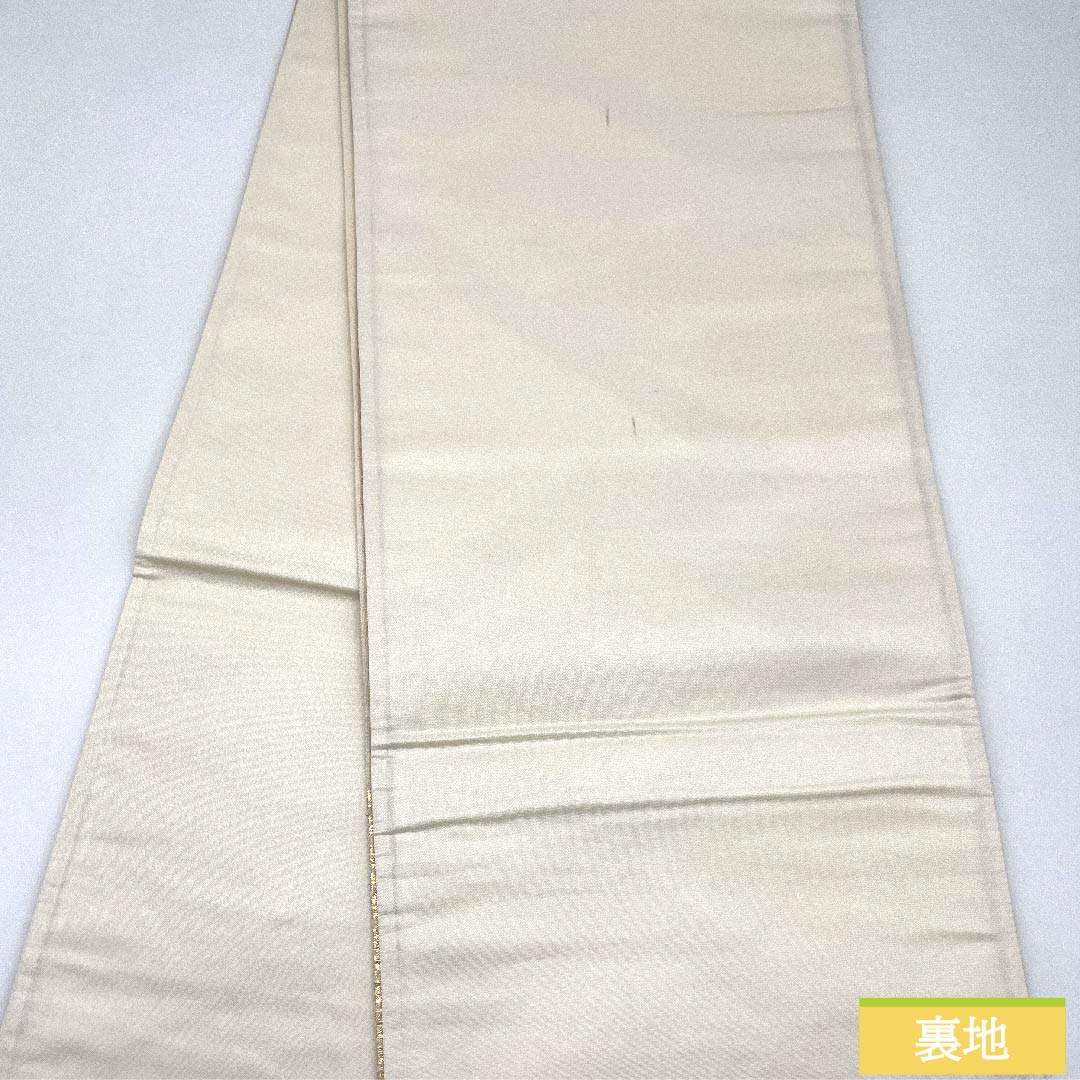 Fukuro Obi (Bag) Tonokoiro (Polished Color) Hanabishi (Flower Diamond) Length 418cm Pure Silk A Rank Six-way Formal Gold 1123010013321