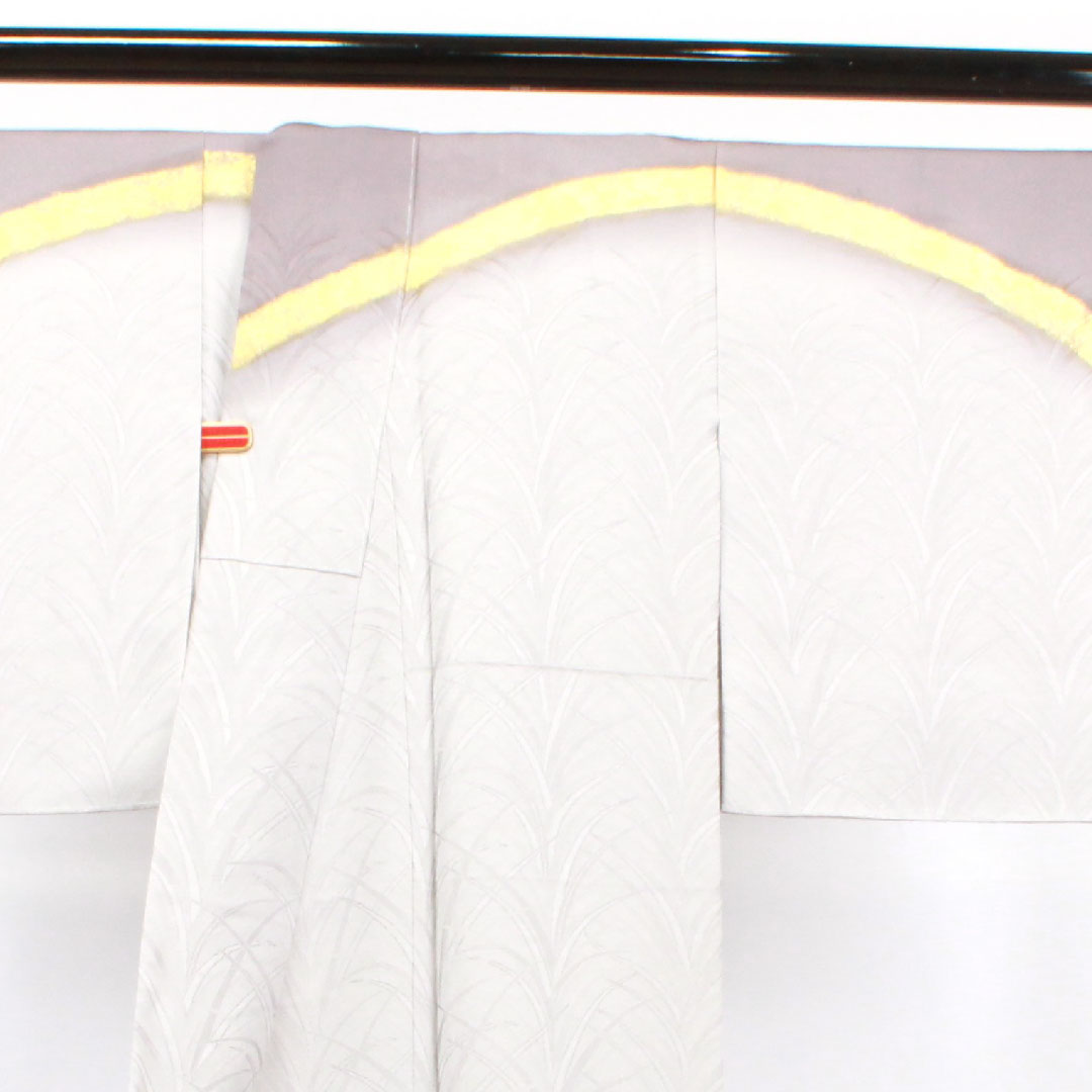 Homongi, pure silk, lined, length 150cm, sleeve length 62cm, Kumoi gray, Daiomatsu, artist's work, with basting thread, unused, S rank, gray, 1112002892122