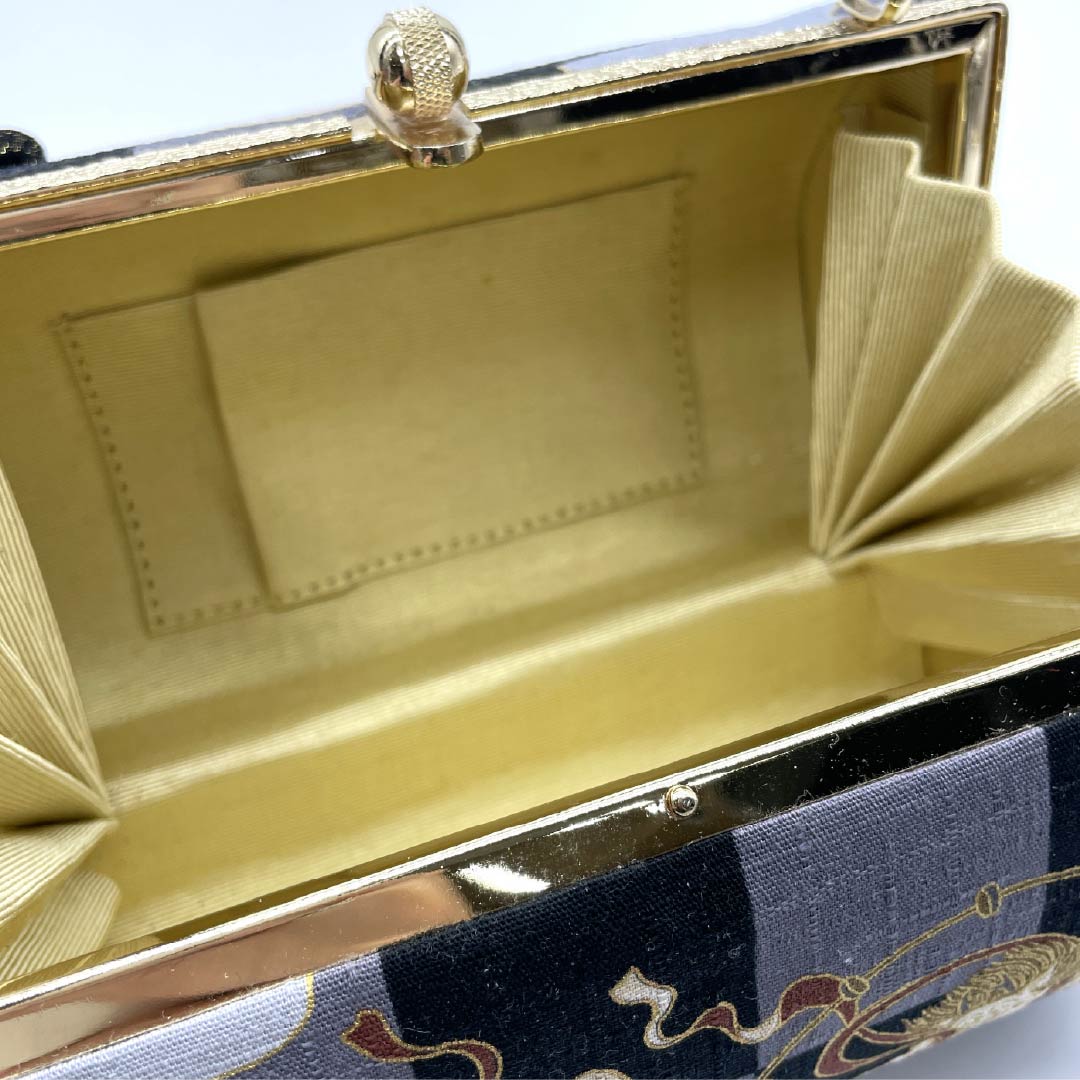 和装バッグ カジュアル NEWランク 黒色（くろいろ） 風神 雷神 市松模様 黒系 113900069110