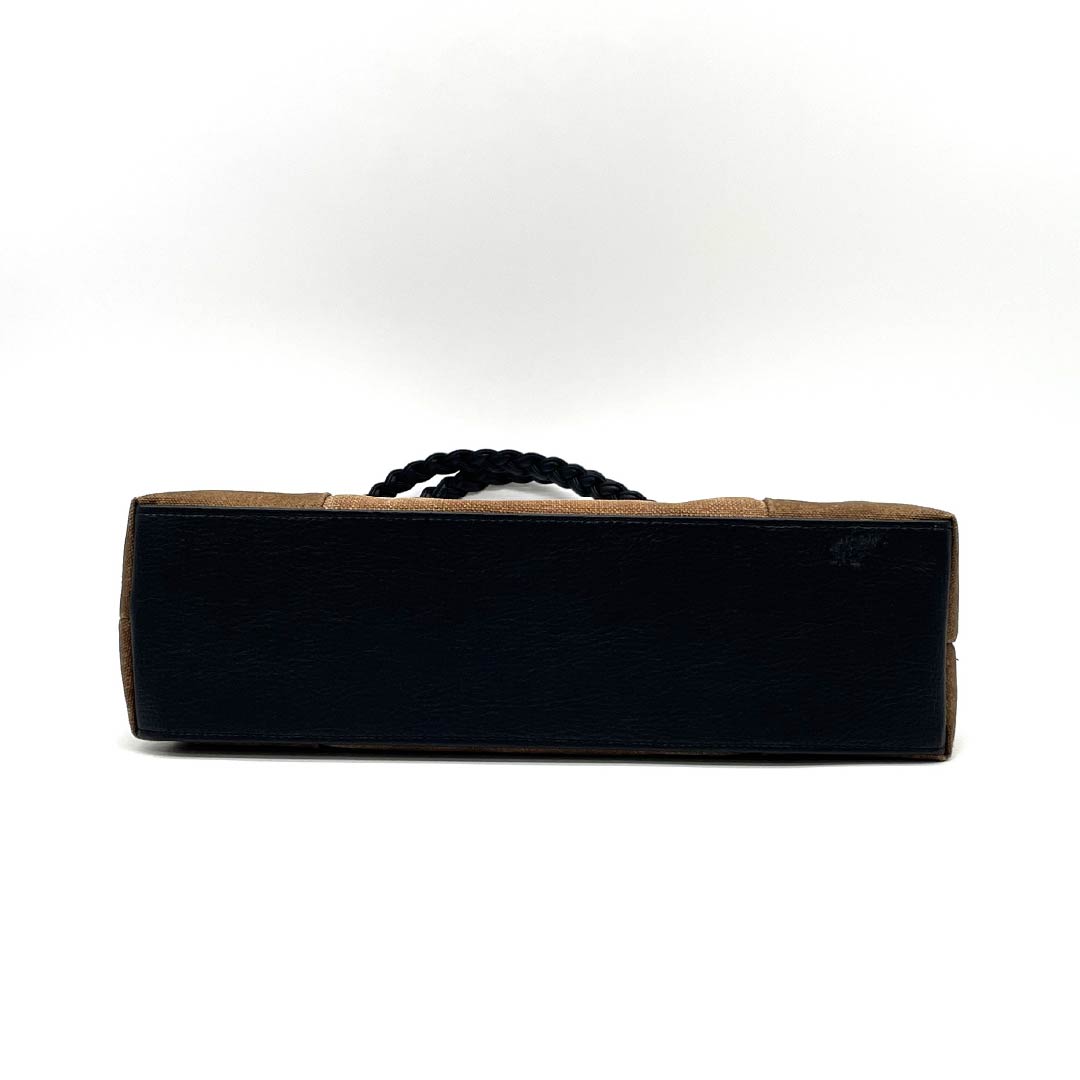 (Like New) Casual Zori and Bag Set with Sake Bag, Low-Rebound Zori with La Sole, Size M, Brown, Item Number: 1133000341314