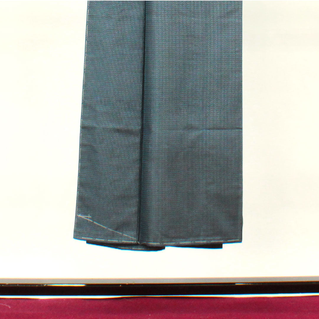 Men's Length 142.5cm Sleeve length 66.5cm Oshima Tsumugi ensemble Warp and weft ikat Pure silk S rank Awase Navy blue 1119000482418