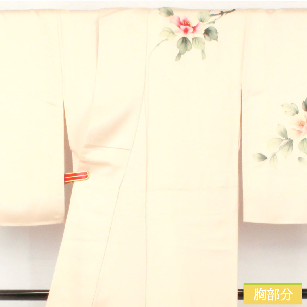 訪問着 正絹 袷 身丈157cm 裄丈64cm 京友禅 草花模様 しつけ糸付き 未使用品 Sランク ピンク系 1112005182313