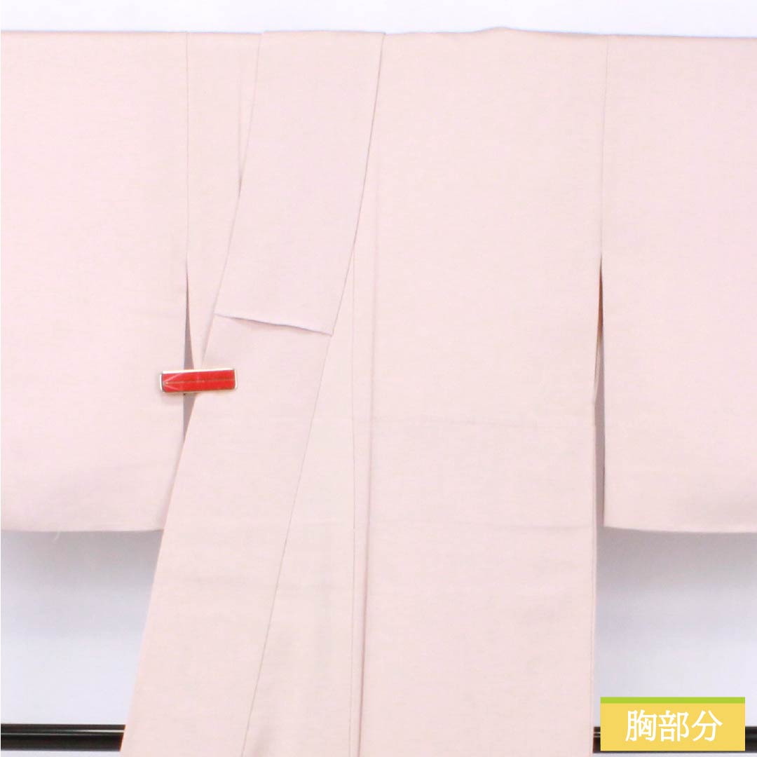 色留袖 正絹 Aランク 身丈157.5cm 裄丈62cm 袷 桜色（さくらいろ） 一つ紋 下り藤 京友禅 風景模様 作家物 しつけ糸付き 一つ紋 ピンク系 1111002003313