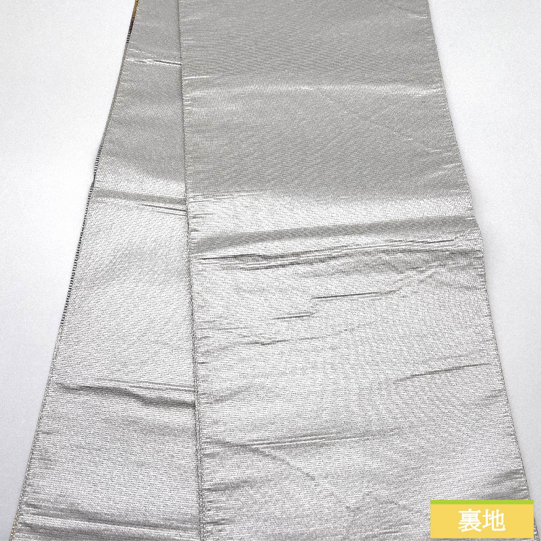 Fukuro Obi Gold Colorful Geometric Pattern Obi Length 452cm Pure Silk S Rank Six-way Semi-formal Gold 1123011092421