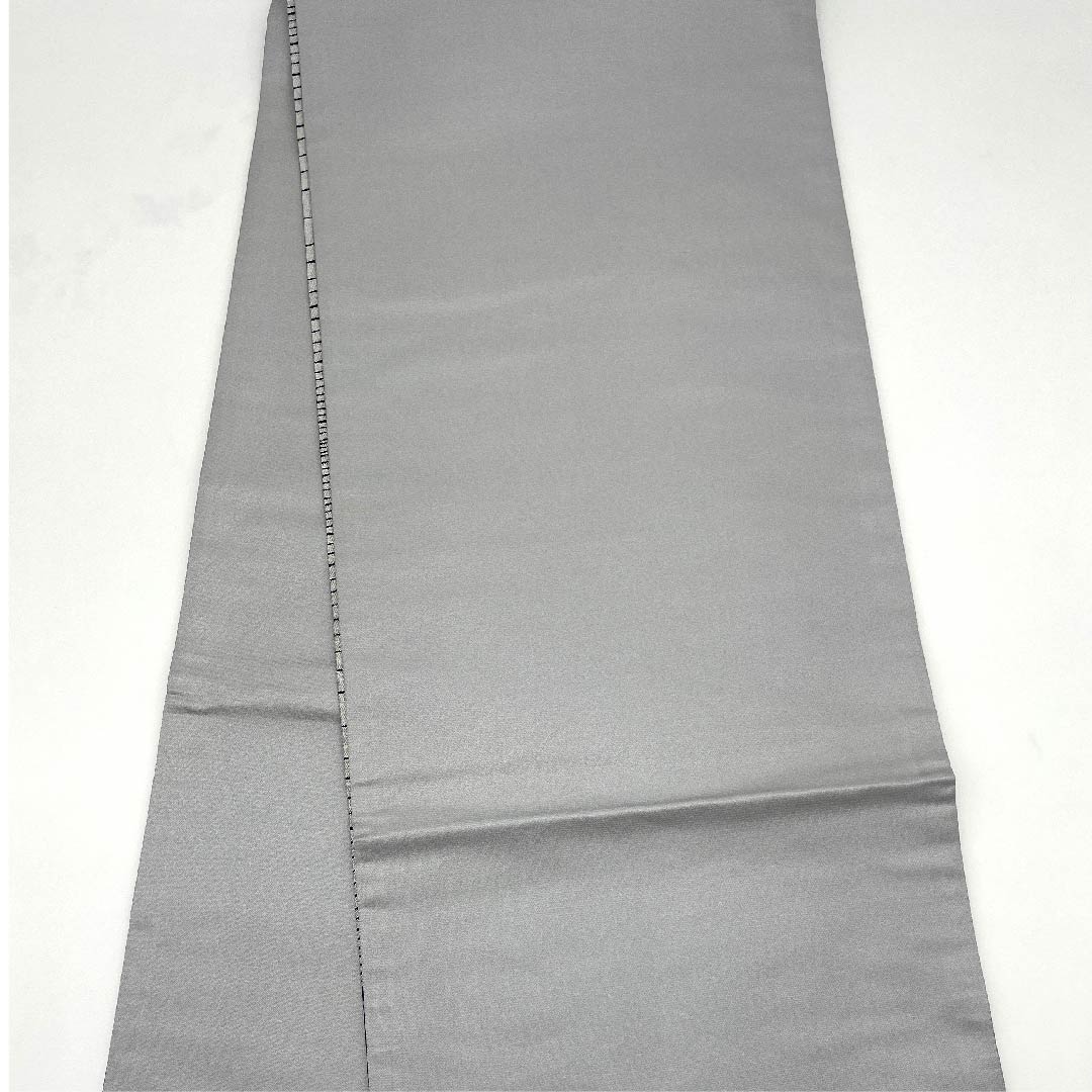Fukuro Obi, Checkered Pattern, Gourd Pattern, Monotone, Length 438cm, Pure Silk, S Rank, Six-way, Casual, Gradient Style, 1123008812399
