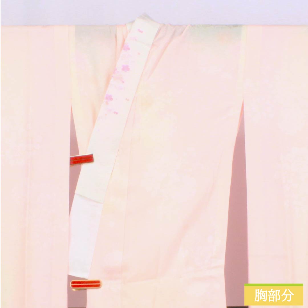 Pure silk Nagajuban (long undergarment), Grade A, length 119cm, sleeve length 61cm, single layer, floral embroidered collar, with raised collar, pink, product number 1129000833113