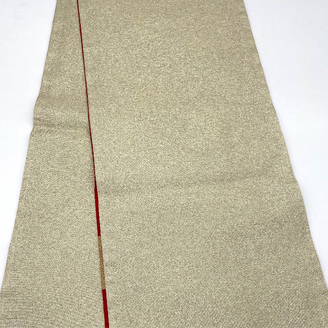 袋帯 金色 振袖用 市松 帯丈432cm 正絹 Aランク 六通 フォーマル 金系 1123006283321