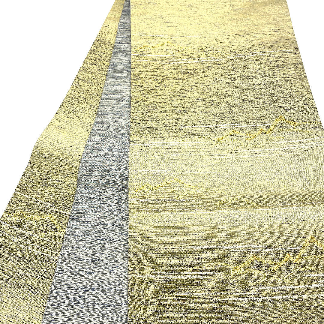 Fukuro Obi (Bag) with Gold Thread by Kondo Yuzo, Length 438cm, Pure Silk, S Rank, Six-Way, Formal, Gold, 1123004622321